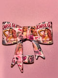 Karol G Pink Bichota Portrait Collage - Bow