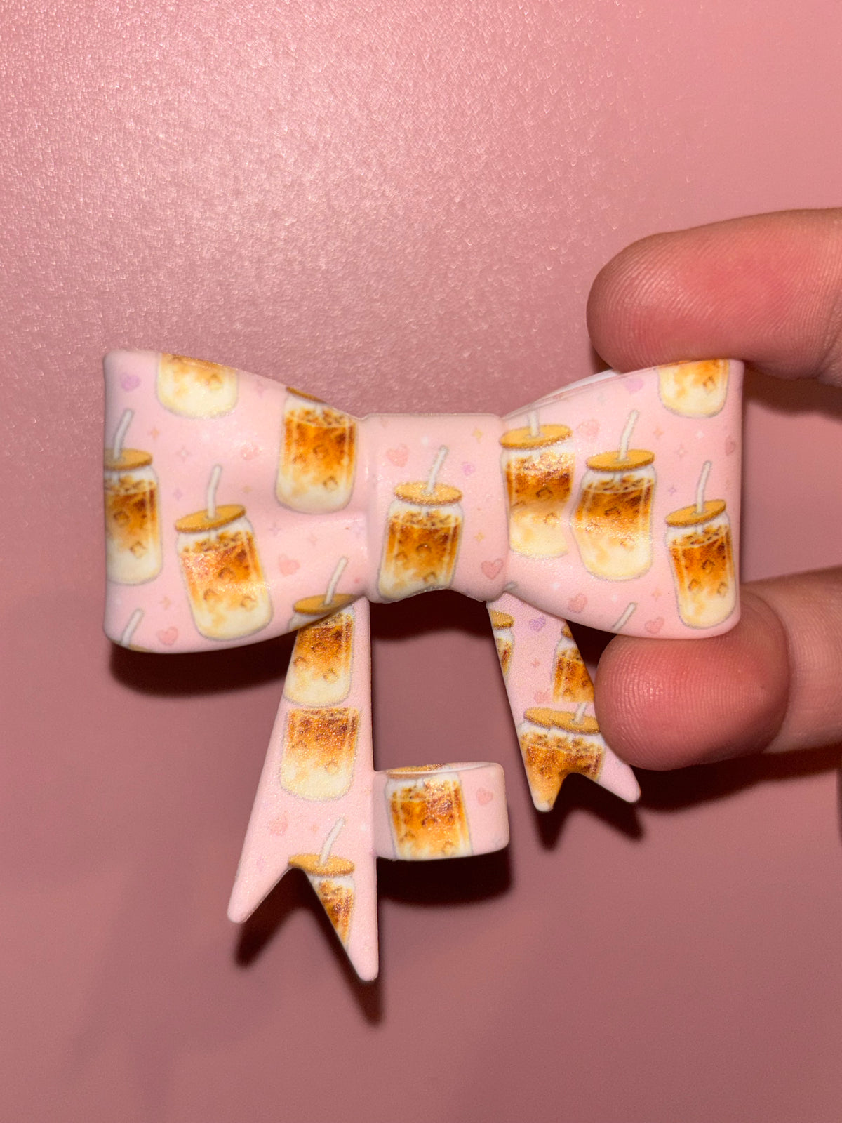 Iced Coffee Pink - Bow