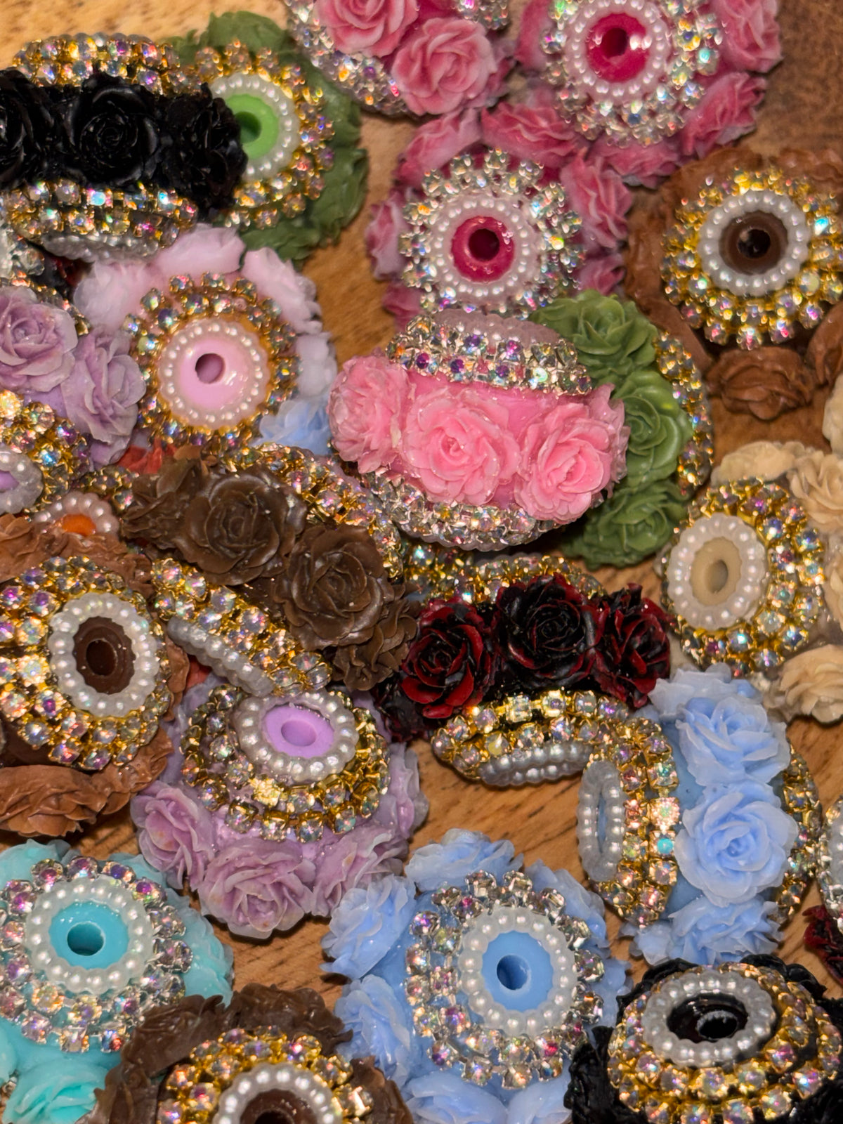 Rose Fancy Beads - Multicolor Mix Pack (6pcs)