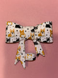 Corgis Paw Prints & Hearts - Bow