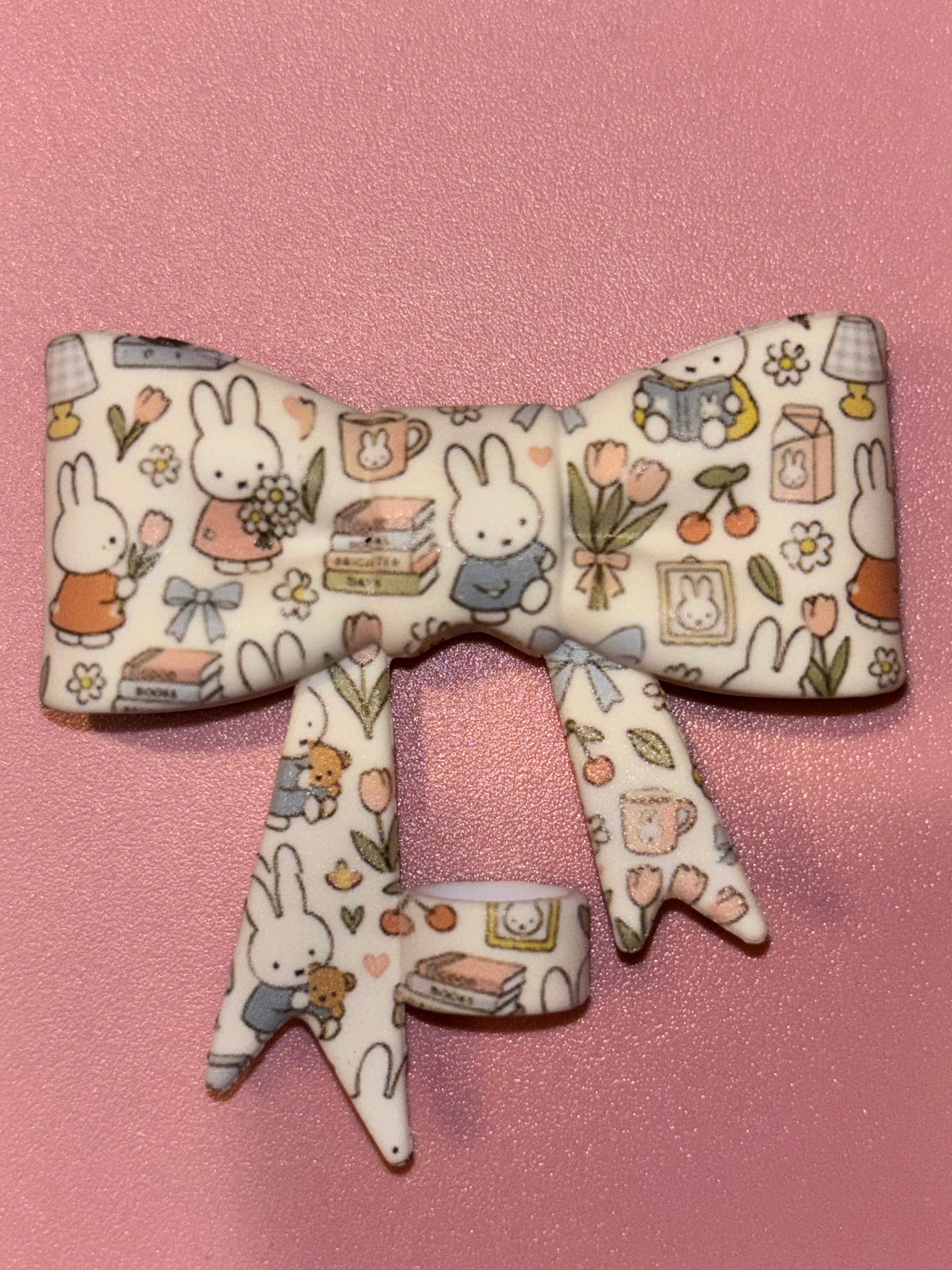 Miffy Bunnies & Tulips - Bow