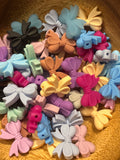Silicone Mini Bows (side hole) - 5pcs