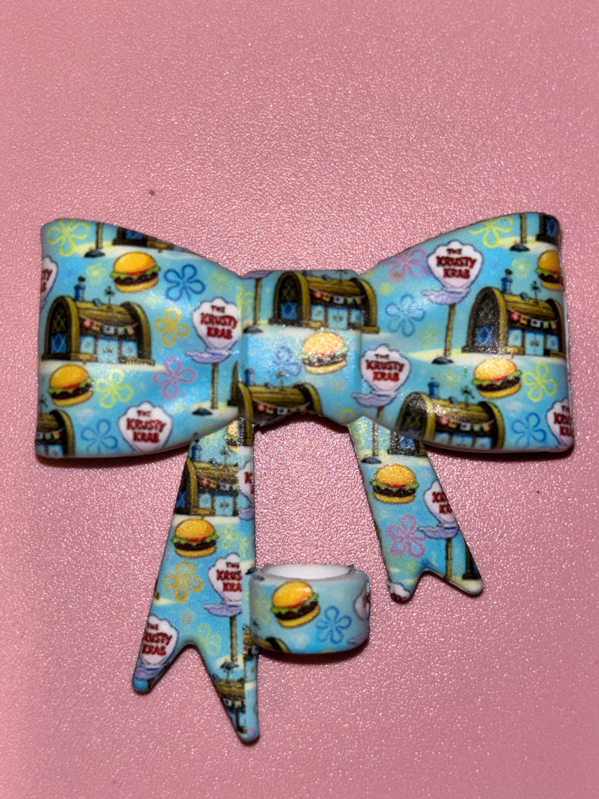 Krusty Krab & Krabby Patties Blue - Bow