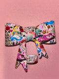 Alice in Wonderland Pink Tea Party & Roses - Bow