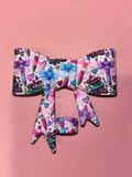 Don't Touch My Pen Pink Purple & Blue - Bow