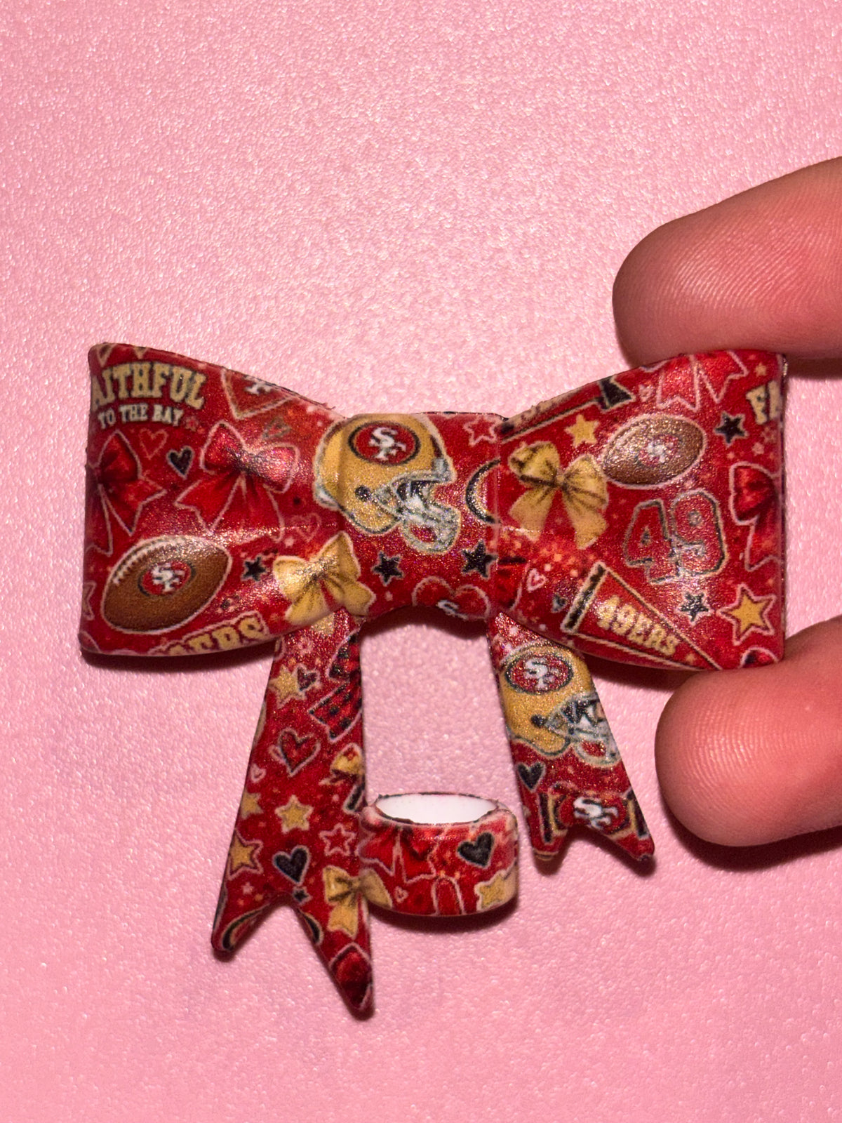 San Francisco 49ers Red & Gold Bows - Bow
