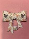 Mickey & Minnie Floral Silhouettes - Bow