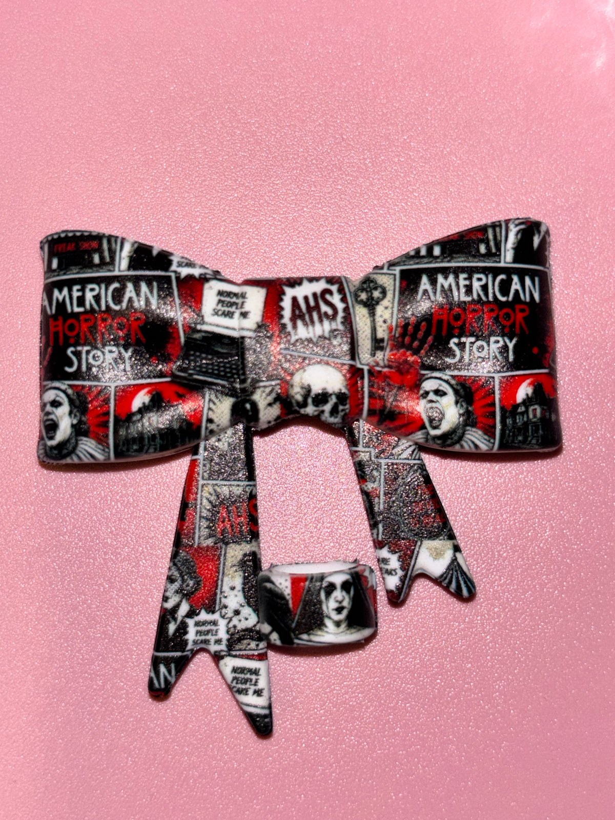 American Horror Story Red & Black Collage - Bow