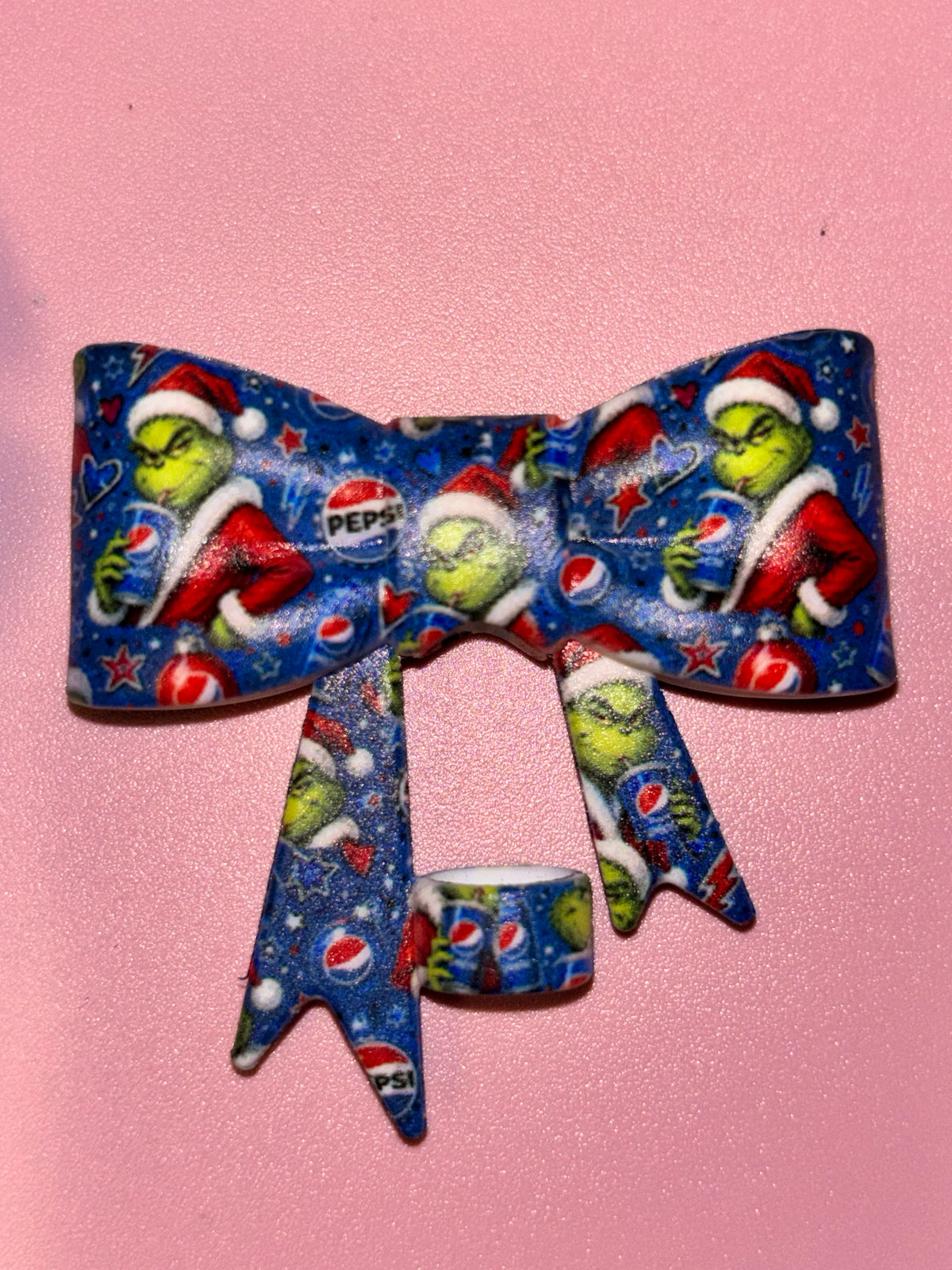 Grinch & Pepsi Blue Christmas - Bow