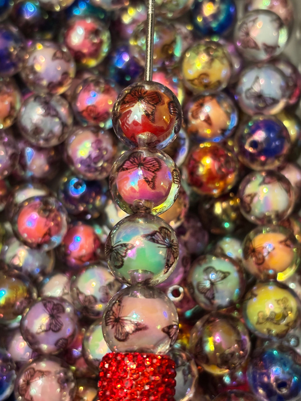 Multicolor Butterfly Shimmer 16mm (10pcs)