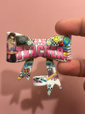 Teacher Pink Checkerboard Collage - Bow