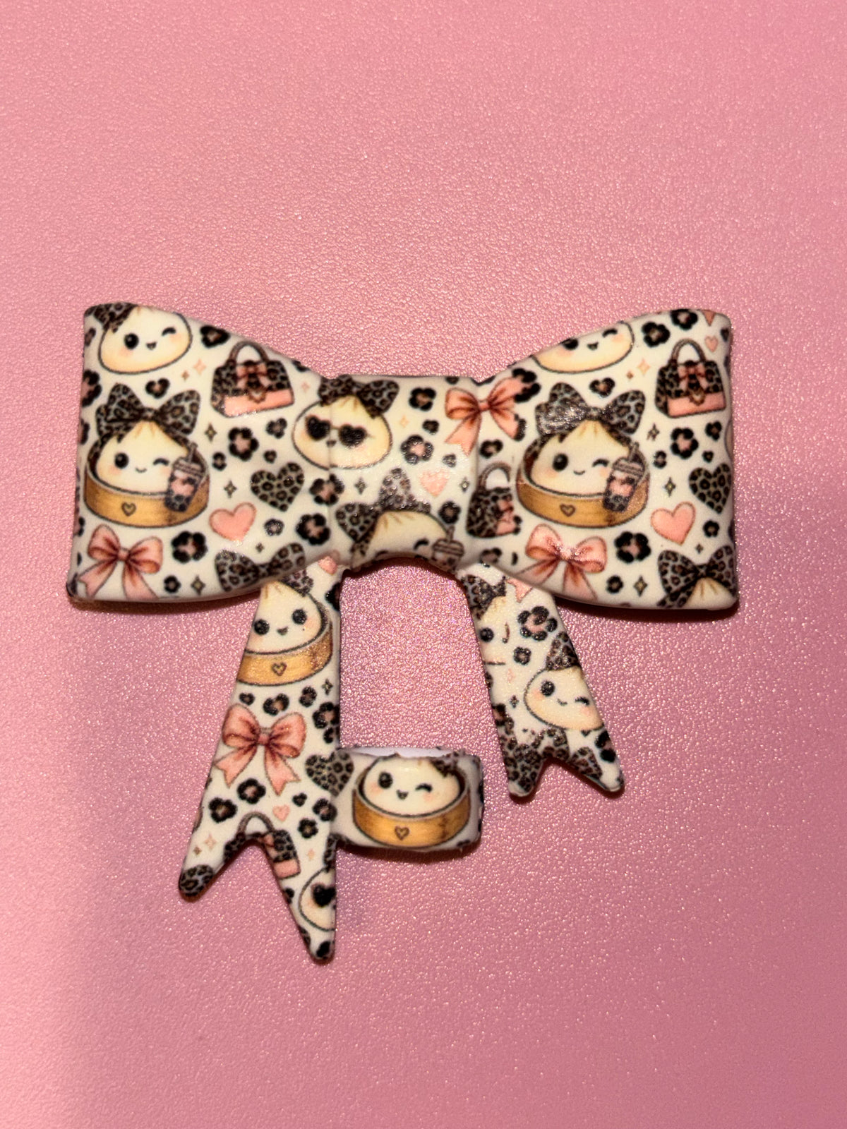 Coquette Dumplings Coffee & Leopard Bows - Bow