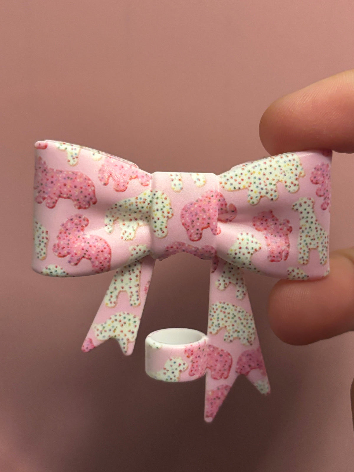 Frosted Animal Cookies Pink - Bow