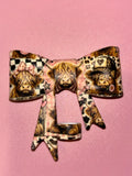 Highland Cows Pink Bows & Leopard Cap - Bow