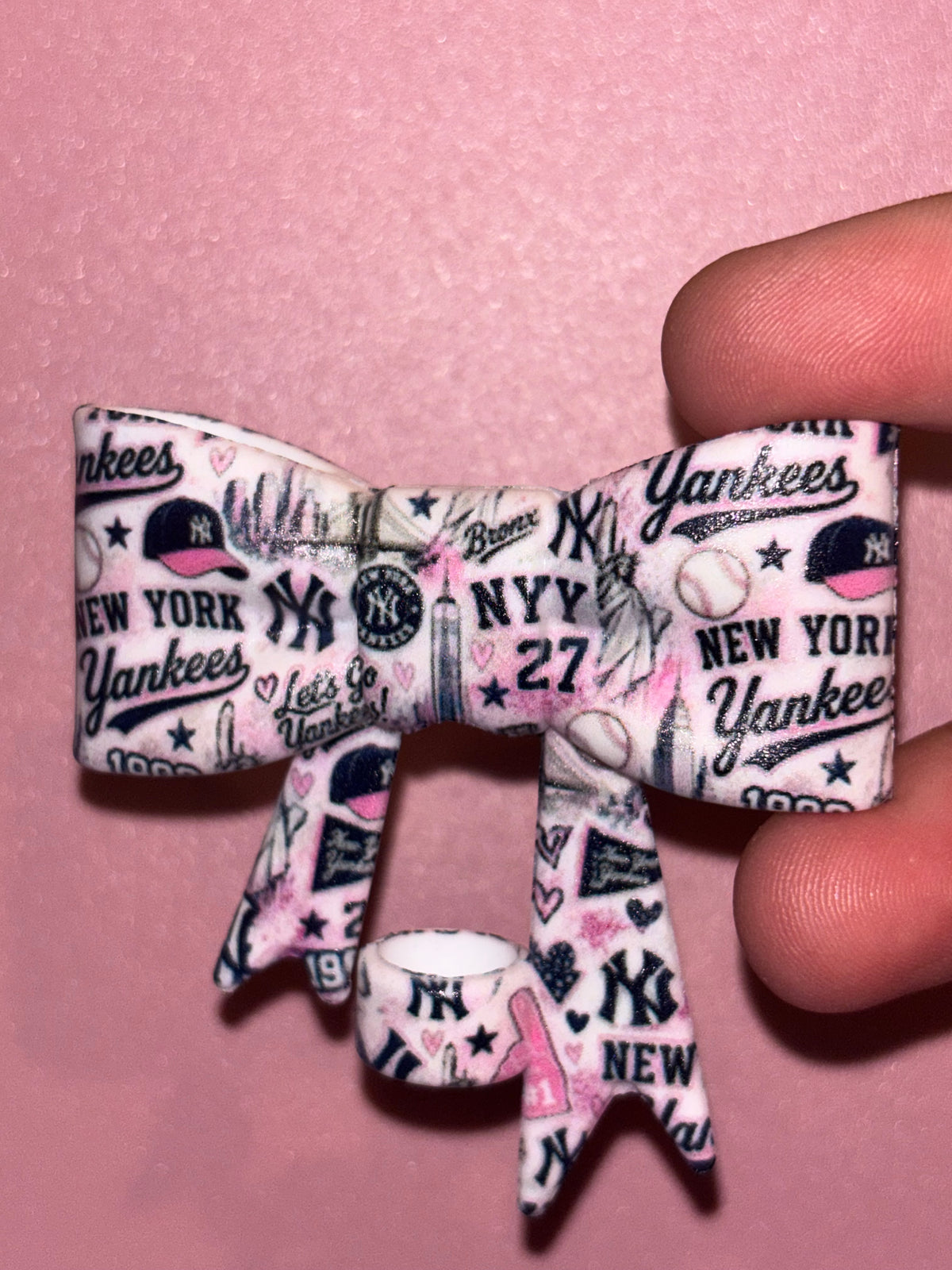 New York Yankees Pink Collage - Bow