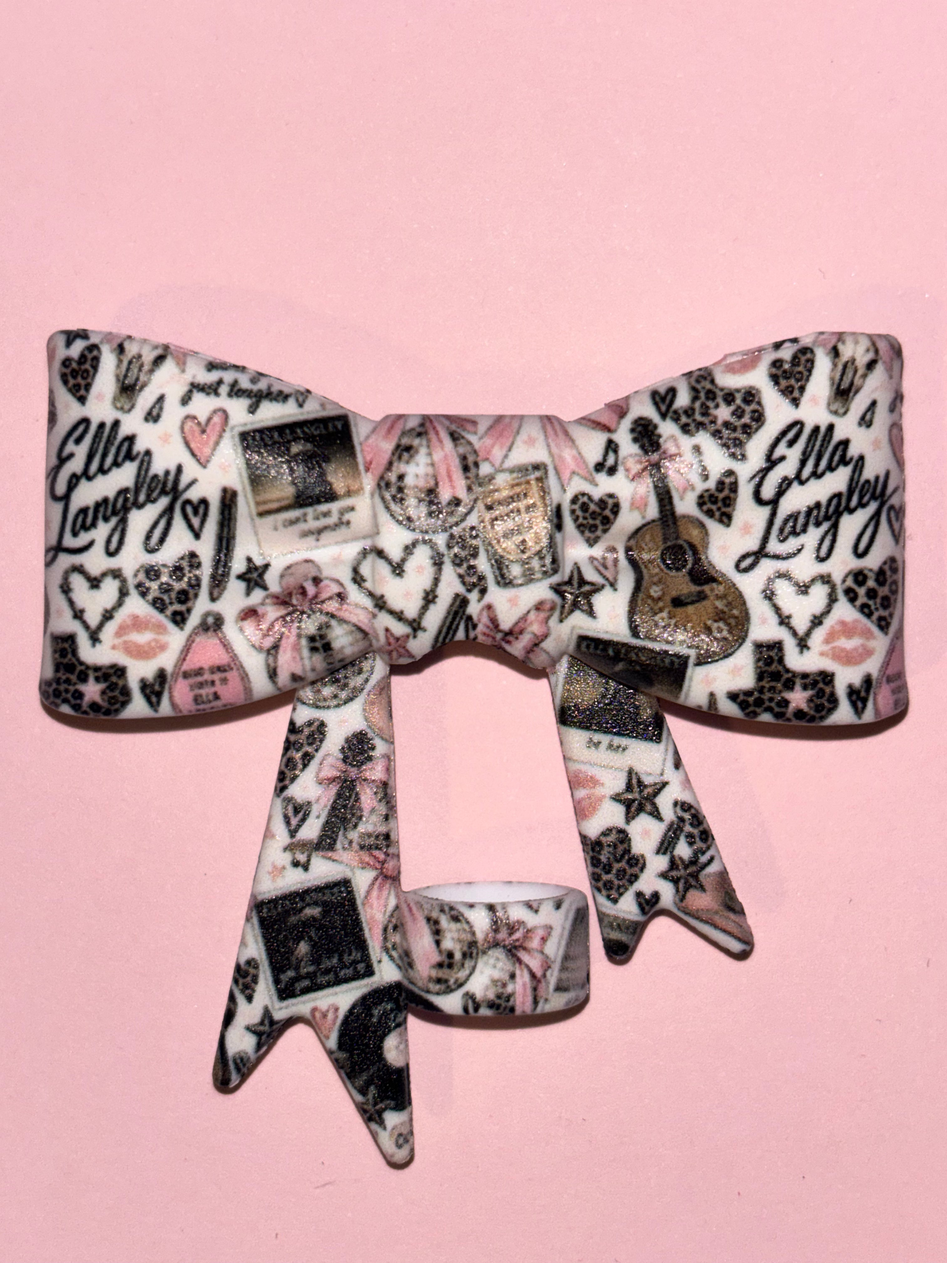 Ella Langley Leopard Hearts & Guitar Coquette - Bow