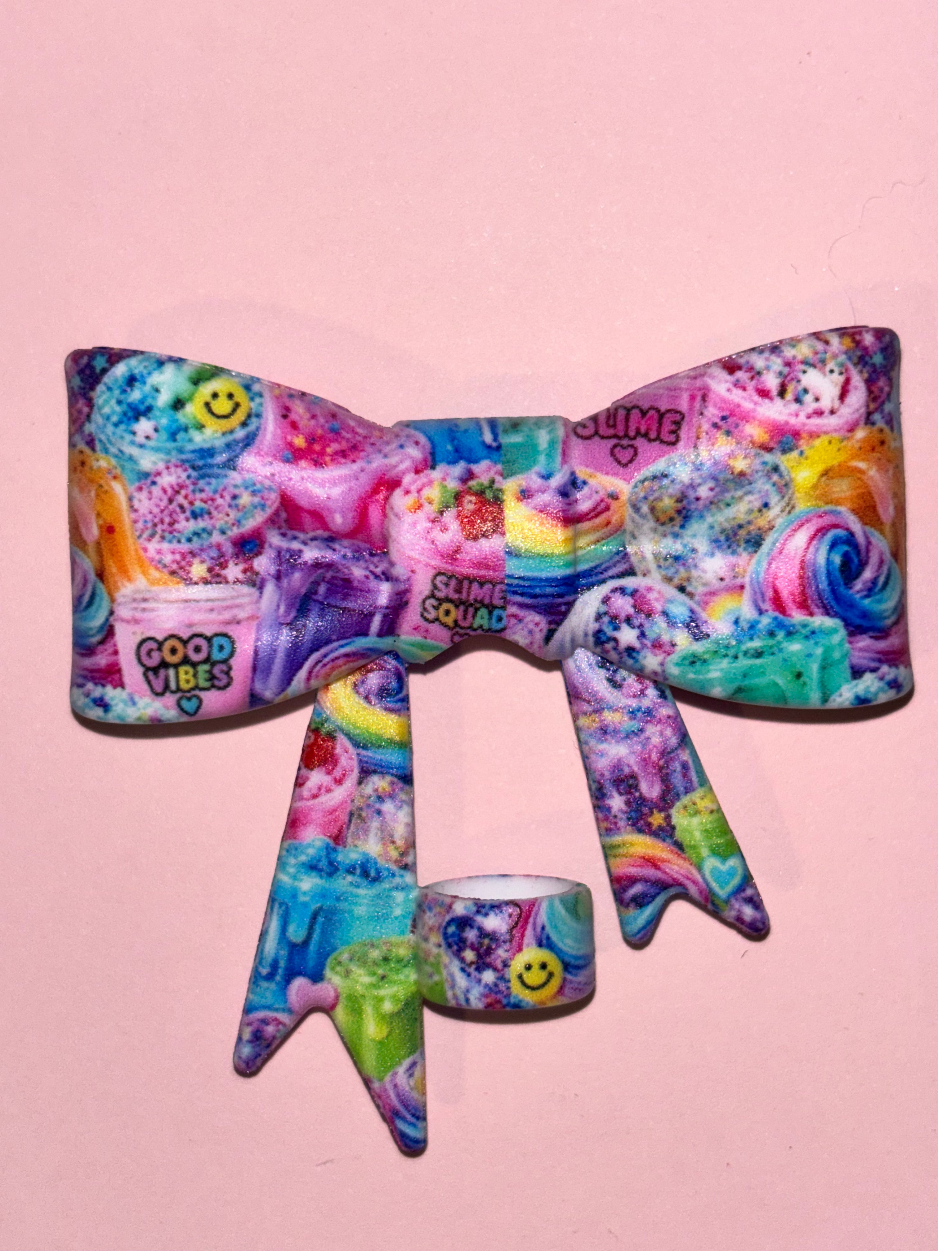 Rainbow Slime Squad & Good Vibes Collage - Bow