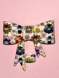 Zootopia Flower Faces & Yellow Checkerboard - Bow