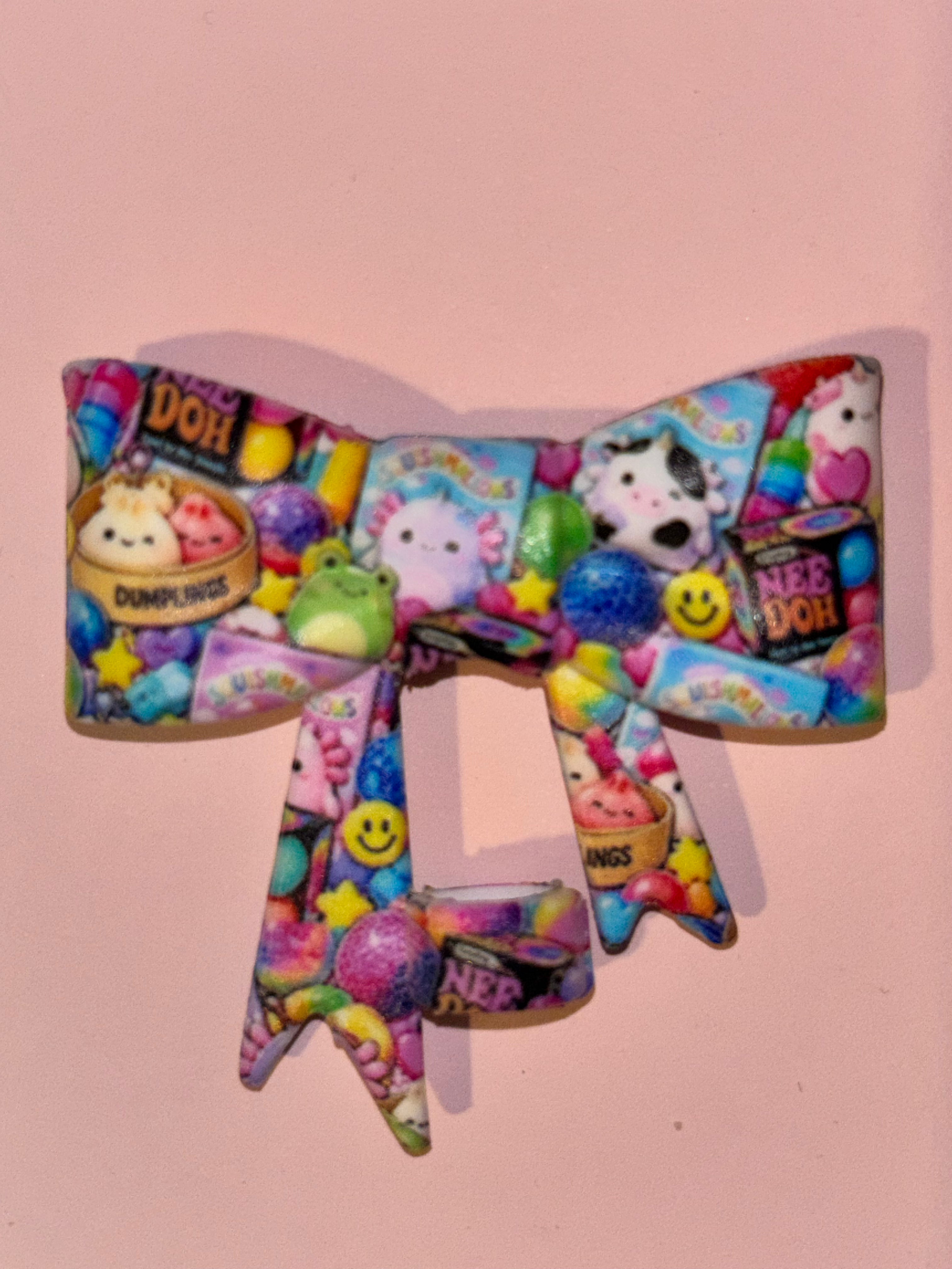 Rainbow Squishy Friends & Sensory Toy Collage - Bow